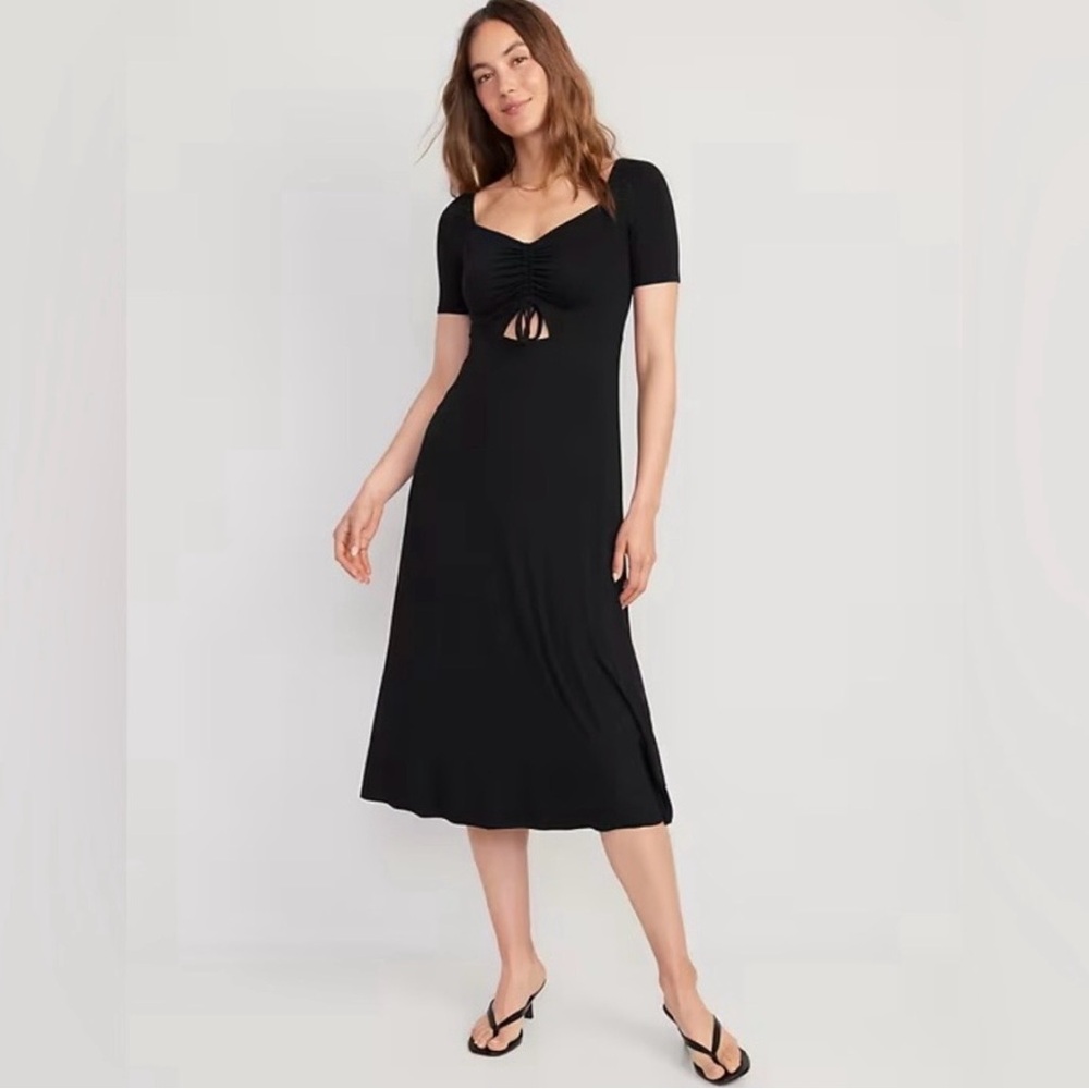 Old Navy Black Midi Dress